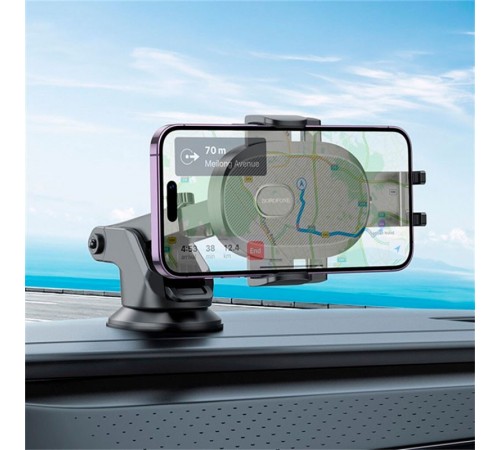 Автотримач Borofone BH93 Grand one-button (center console) Black