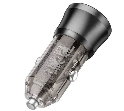 АЗП Borofone BZ25 Journey PD38W (1C/1A) Transparent black