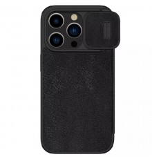 Шкіряний чохол-книжка Nillkin Qin Pro Camshield для Apple iPhone 15 Pro Max (6.7") Чорний