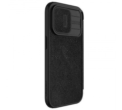 Шкіряний чохол-книжка Nillkin Qin Pro Camshield для Apple iPhone 15 Pro Max (6.7") Чорний Шкіряний чохол-книжка Nillkin Qin Pro Camshield для Apple iPhone 15 Pro Max (6.7") Чорний