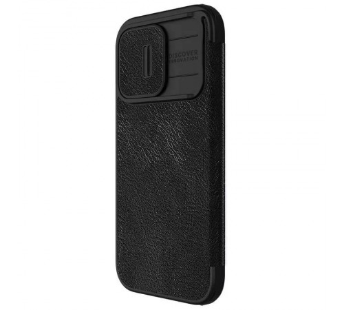 Шкіряний чохол-книжка Nillkin Qin Pro Camshield для Apple iPhone 15 Pro Max (6.7") Чорний Шкіряний чохол-книжка Nillkin Qin Pro Camshield для Apple iPhone 15 Pro Max (6.7") Чорний
