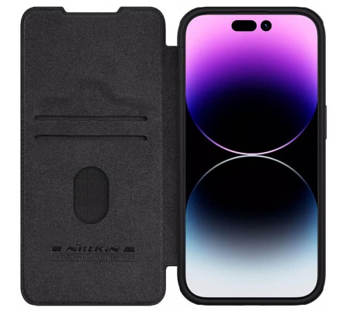 Шкіряний чохол-книжка Nillkin Qin Pro Camshield для Apple iPhone 15 Pro Max (6.7") Чорний Шкіряний чохол-книжка Nillkin Qin Pro Camshield для Apple iPhone 15 Pro Max (6.7") Чорний
