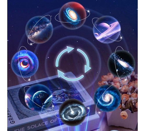 Проектор-нічник Galaxy E18 with Bluetooth and Remote Control + 4 discs 1800 mAh White