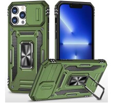 Ударостійкий чохол Camshield Army Ring для Apple iPhone 12 Pro / 12 (6.1") Оливковий / Army Green