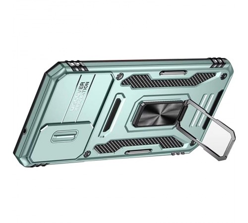 Ударостійкий чохол Camshield Army Ring для Samsung Galaxy S23 FE Зелений / Light Green