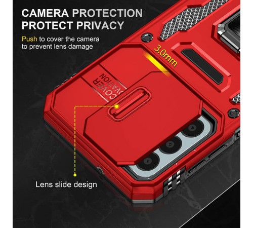 Ударостійкий чохол Camshield Army Ring для Samsung Galaxy A05s Червоний / Red Ударостійкий чохол Camshield Army Ring для Samsung Galaxy A05s Червоний / Red