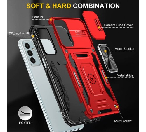 Ударостійкий чохол Camshield Army Ring для Samsung Galaxy A05s Червоний / Red Ударостійкий чохол Camshield Army Ring для Samsung Galaxy A05s Червоний / Red