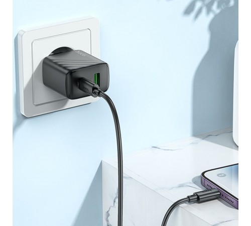 МЗП Hoco CS23A Sunlight PD30W+QC3.0 (1USB-A/1C) Black