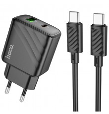 МЗП Hoco CS23A Sunlight PD30W+QC3.0 (1USB-A/1C) + кабель Type-C to Type-C Black