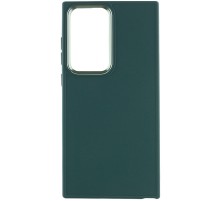 TPU чохол Bonbon Metal Style для Samsung Galaxy S24 Ultra Зелений / Pine green