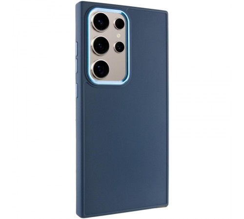 TPU чохол Bonbon Metal Style для Samsung Galaxy S24 Ultra Синій / Cosmos blue TPU чохол Bonbon Metal Style для Samsung Galaxy S24 Ultra Синій / Cosmos blue