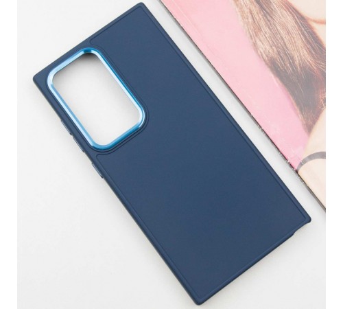 TPU чохол Bonbon Metal Style для Samsung Galaxy S24 Ultra Синій / Cosmos blue TPU чохол Bonbon Metal Style для Samsung Galaxy S24 Ultra Синій / Cosmos blue