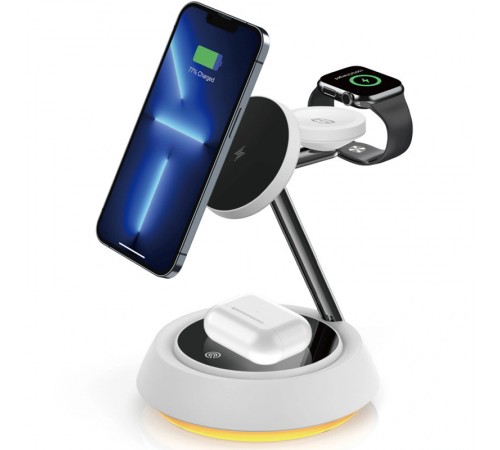 БЗП WIWU Wi-W002 3 in 1 wireless charger White БЗП WIWU Wi-W002 3 in 1 wireless charger White