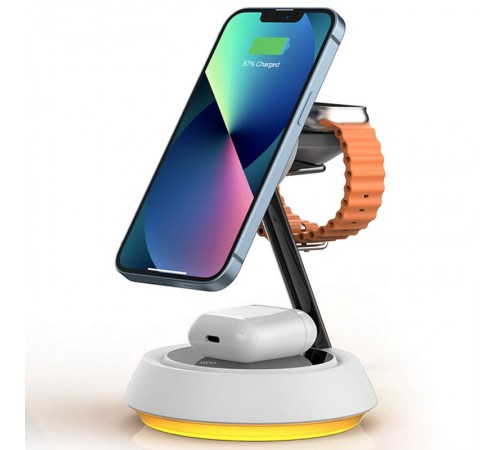 БЗП WIWU Wi-W002 3 in 1 wireless charger White БЗП WIWU Wi-W002 3 in 1 wireless charger White