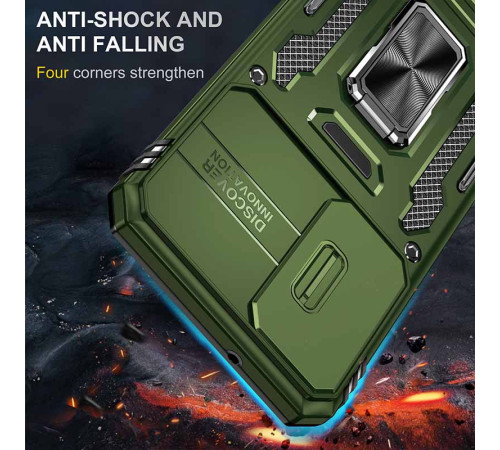 Ударостійкий чохол Camshield Army Ring для Samsung Galaxy S21+ Оливковий / Army Green