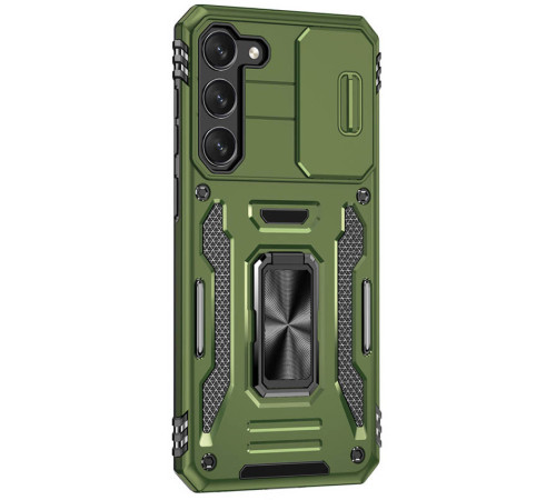 Ударостійкий чохол Camshield Army Ring для Samsung Galaxy S21+ Оливковий / Army Green
