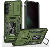 Ударостійкий чохол Camshield Army Ring для Samsung Galaxy S21+ Оливковий / Army Green