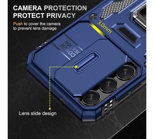 Ударостійкий чохол Camshield Army Ring для Samsung Galaxy S24+ Синій / Navy Ударостійкий чохол Camshield Army Ring для Samsung Galaxy S24+ Синій / Navy