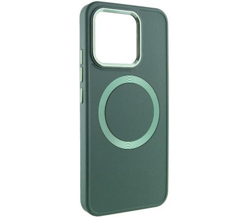 TPU чохол Bonbon Metal Style with MagSafe для Xiaomi 14 Зелений / Army Green TPU чохол Bonbon Metal Style with MagSafe для Xiaomi 14 Зелений / Army Green