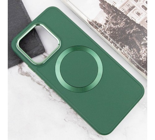 TPU чохол Bonbon Metal Style with MagSafe для Xiaomi 14 Зелений / Army Green TPU чохол Bonbon Metal Style with MagSafe для Xiaomi 14 Зелений / Army Green