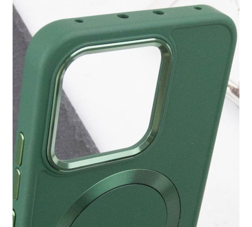 TPU чохол Bonbon Metal Style with MagSafe для Xiaomi 14 Зелений / Army Green TPU чохол Bonbon Metal Style with MagSafe для Xiaomi 14 Зелений / Army Green