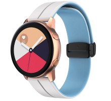 Силіконовий ремінець Classy для Smart Watch 20mm White / Blue