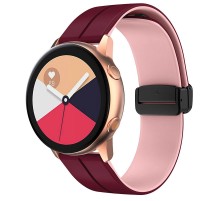 Силіконовий ремінець Classy для Smart Watch 20mm Plum / Pink Силіконовий ремінець Classy для Smart Watch 20mm Plum / Pink