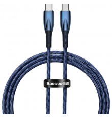 Дата кабель Baseus Glimmer Series Fast Charging Type-C to Type-C 100W 1m (CADH00070) Blue