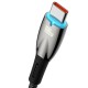Дата кабель Baseus Glimmer Series Fast Charging Data Cable USB to Type-C 100W 1m (CADH00040) Black