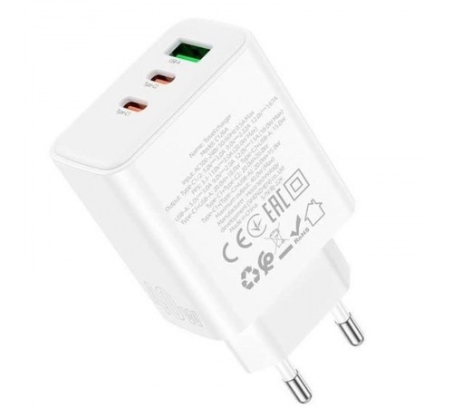 МЗП Hoco C126A PD40W+QC3.0 (1USB/2Type-C) White