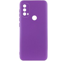 Чохол Silicone Cover Lakshmi Full Camera (A) для Motorola Moto E40 Фіолетовий / Purple