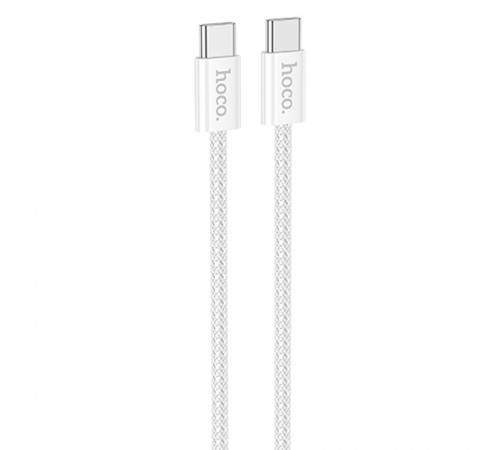 Дата кабель Hoco X104 Source 60W Type-C to Type-C (1m) White