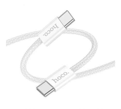 Дата кабель Hoco X104 Source 60W Type-C to Type-C (1m) White