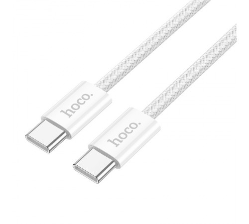 Дата кабель Hoco X104 Source 60W Type-C to Type-C (1m) White
