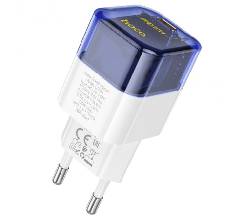 МЗП Hoco C125A Transparent PD20W (1USB-C) Transparent blue МЗП Hoco C125A Transparent PD20W (1USB-C) Transparent blue
