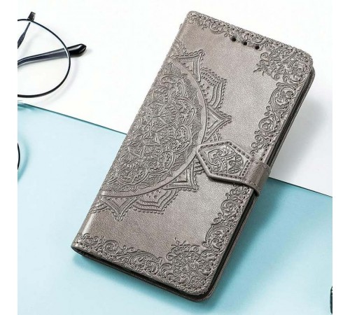 Шкіряний чохол-книжка Art Case з візитницею для Realme 12 Pro Сірий