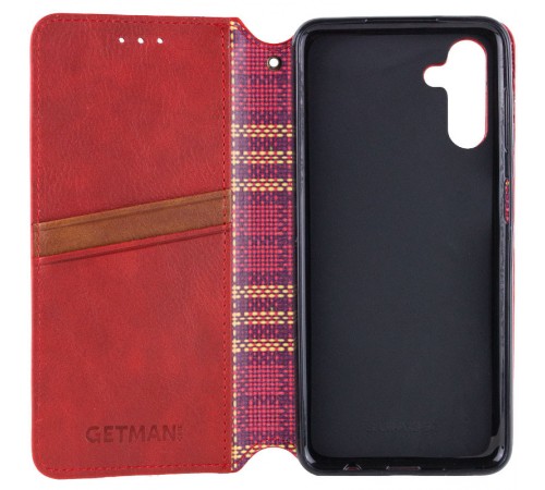Шкіряний чохол книжка GETMAN Cubic (PU) для Samsung Galaxy A15 4G/5G / M15 5G Червоний Шкіряний чохол книжка GETMAN Cubic (PU) для Samsung Galaxy A15 4G/5G / M15 5G Червоний