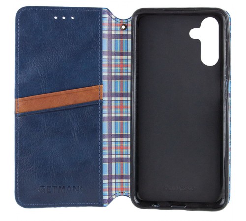 Шкіряний чохол книжка GETMAN Cubic (PU) для Samsung Galaxy A15 4G/5G / M15 5G Синій Шкіряний чохол книжка GETMAN Cubic (PU) для Samsung Galaxy A15 4G/5G / M15 5G Синій