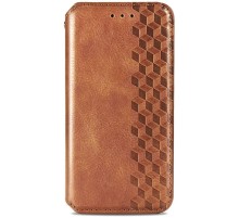 Шкіряний чохол-книжка GETMAN Cubic (PU) для Samsung Galaxy A25 5G Коричневий