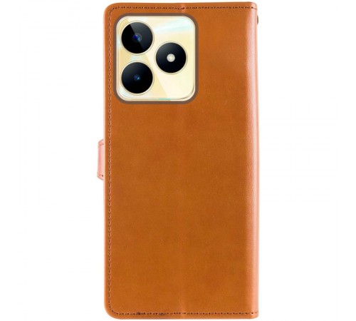 Шкіряний чохол-книжка GETMAN Gallant (PU) для Realme C51 Коричневий
