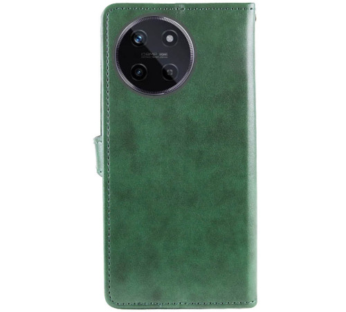 Шкіряний чохол-книжка GETMAN Gallant (PU) для Realme 11 4G Зелений