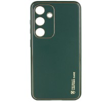 Шкіряний чохол Xshield для Samsung Galaxy S24 Зелений / Army Green