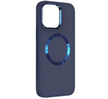 TPU чохол Bonbon Metal Style with MagSafe для Apple iPhone 15 (6.1") Синій / Cosmos Blue