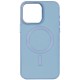 Шкіряний чохол Bonbon Leather Metal Style with MagSafe для Apple iPhone 15 (6.1") Блакитний / Mist blue