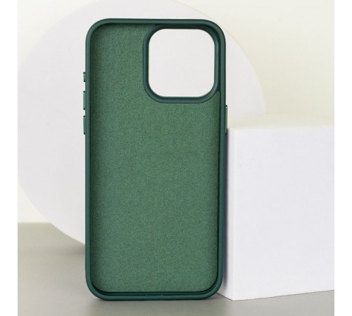 Шкіряний чохол Bonbon Leather Metal Style with MagSafe для Apple iPhone 15 Plus (6.7") Зелений / Pine green Шкіряний чохол Bonbon Leather Metal Style with MagSafe для Apple iPhone 15 Plus (6.7") Зелений / Pine green