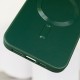 Шкіряний чохол Bonbon Leather Metal Style with MagSafe для Apple iPhone 15 Plus (6.7") Зелений / Pine green