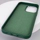 Шкіряний чохол Bonbon Leather Metal Style with MagSafe для Apple iPhone 15 Plus (6.7") Зелений / Pine green