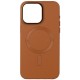 Шкіряний чохол Bonbon Leather Metal Style with MagSafe для Apple iPhone 15 Plus (6.7") Коричневий / Brown
