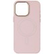 Шкіряний чохол Bonbon Leather Metal Style with MagSafe для Apple iPhone 15 Plus (6.7") Рожевий / Light pink