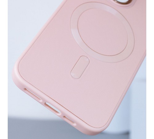 Шкіряний чохол Bonbon Leather Metal Style with MagSafe для Apple iPhone 15 Plus (6.7") Рожевий / Light pink Шкіряний чохол Bonbon Leather Metal Style with MagSafe для Apple iPhone 15 Plus (6.7") Рожевий / Light pink